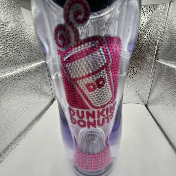 Dunkin' Donuts Clear Tumbler with Pink Bling Design - Picture 2 of 7